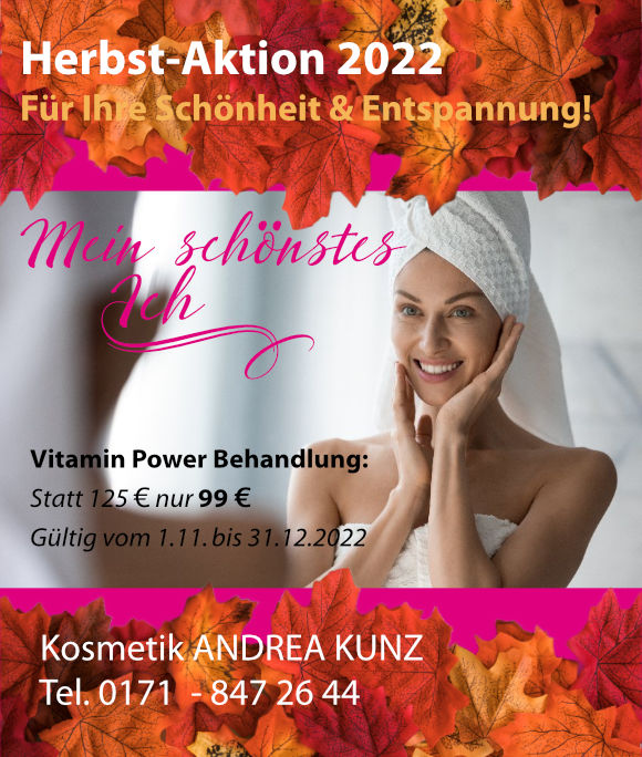 Herbst Aktion 2022 Kosmetik Andrea Kunz Wiesbaden